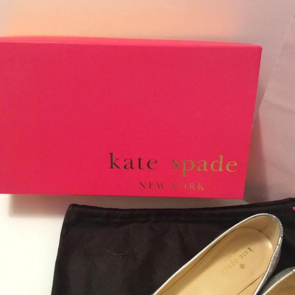 RARE Kate spade Norella Crystal buckle glitter flat